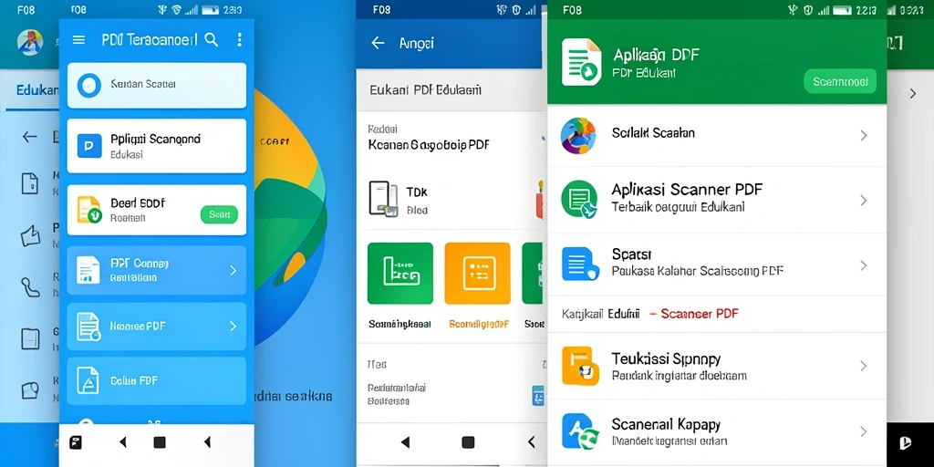Antarmuka F08 dengan fungsi pemindaian PDF yang mudah digunakan.