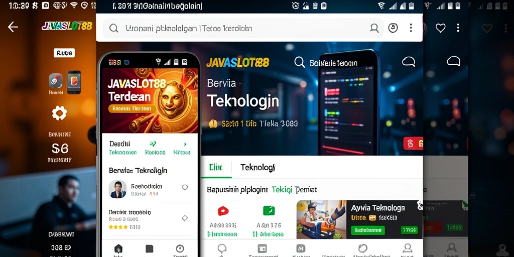 Tampilan antarmuka utama aplikasi JAVASLOT88 yang modern dan efektif.