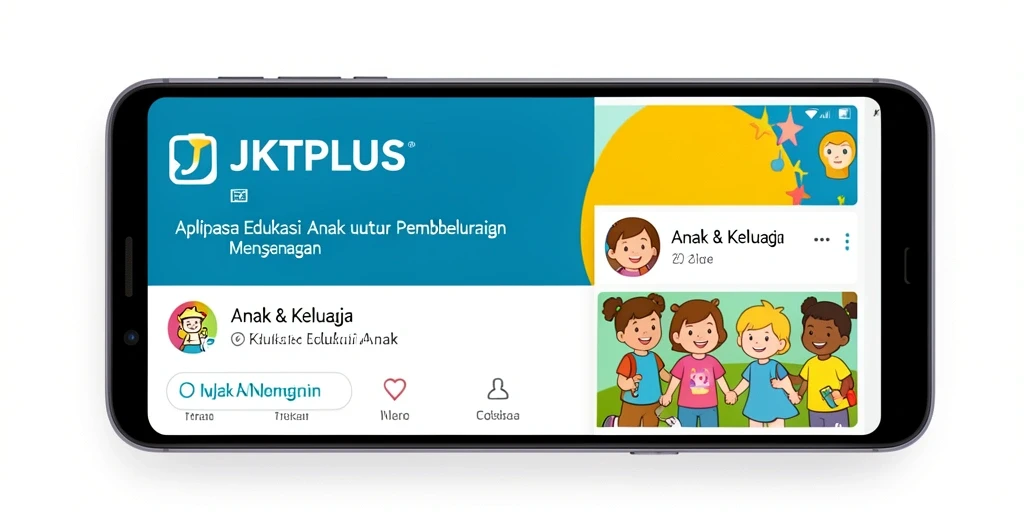Antarmuka JKTPLUS yang menarik dan edukatif untuk anak.