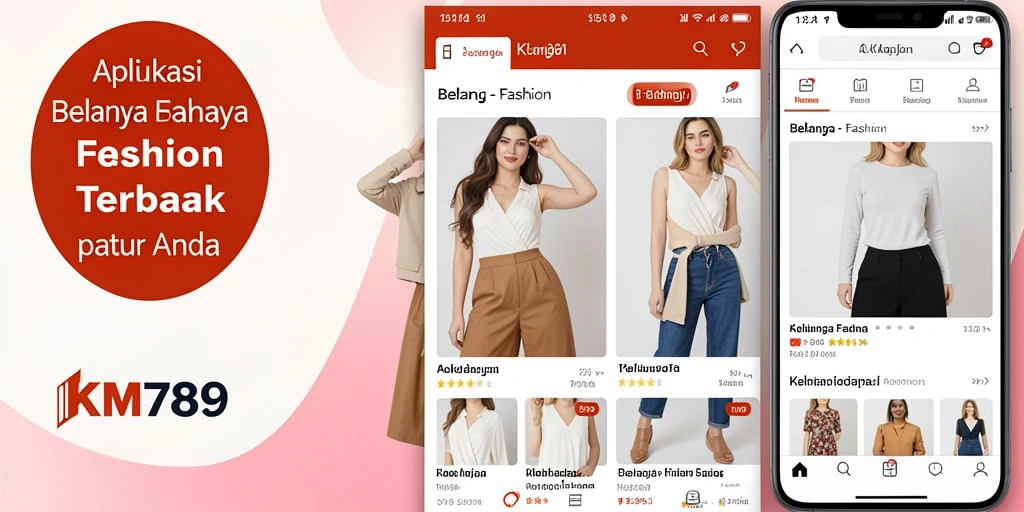 Screenshot KM789 menampilkan pilihan fashion yang menarik dan antarmuka yang ramah pengguna.