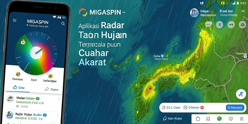 Antarmuka MIGASPIN menampilkan peta curah hujan yang jelas dan informatif.