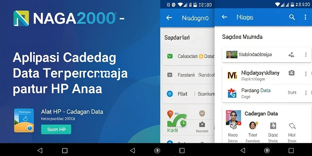 Antarmuka utama NAGA2000 untuk cadangan data yang efisien dan aman.