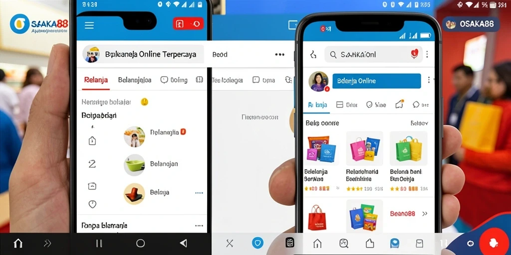 Antarmuka aplikasi OSAKA88 untuk Belanja Online yang user-friendly.