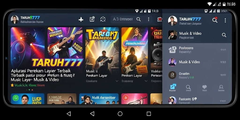 Antarmuka pengguna TARUH777 untuk perekaman layar yang intuitif.